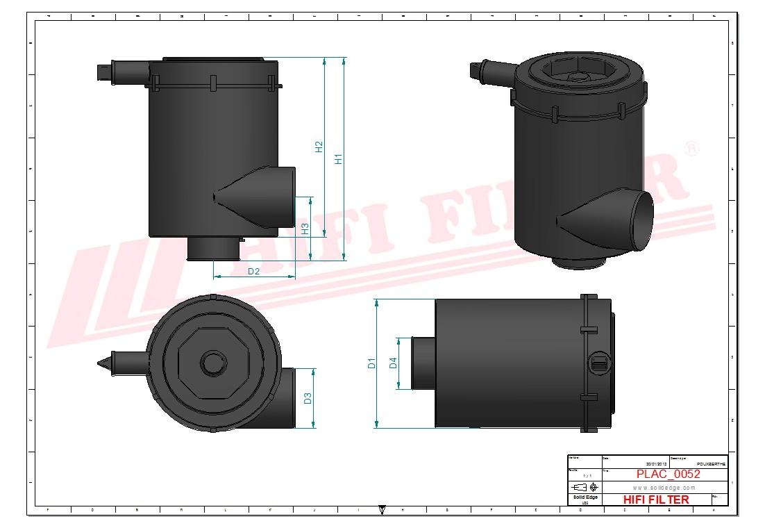 Kompletny Filtr Powietrza SAH 01C15SDH004