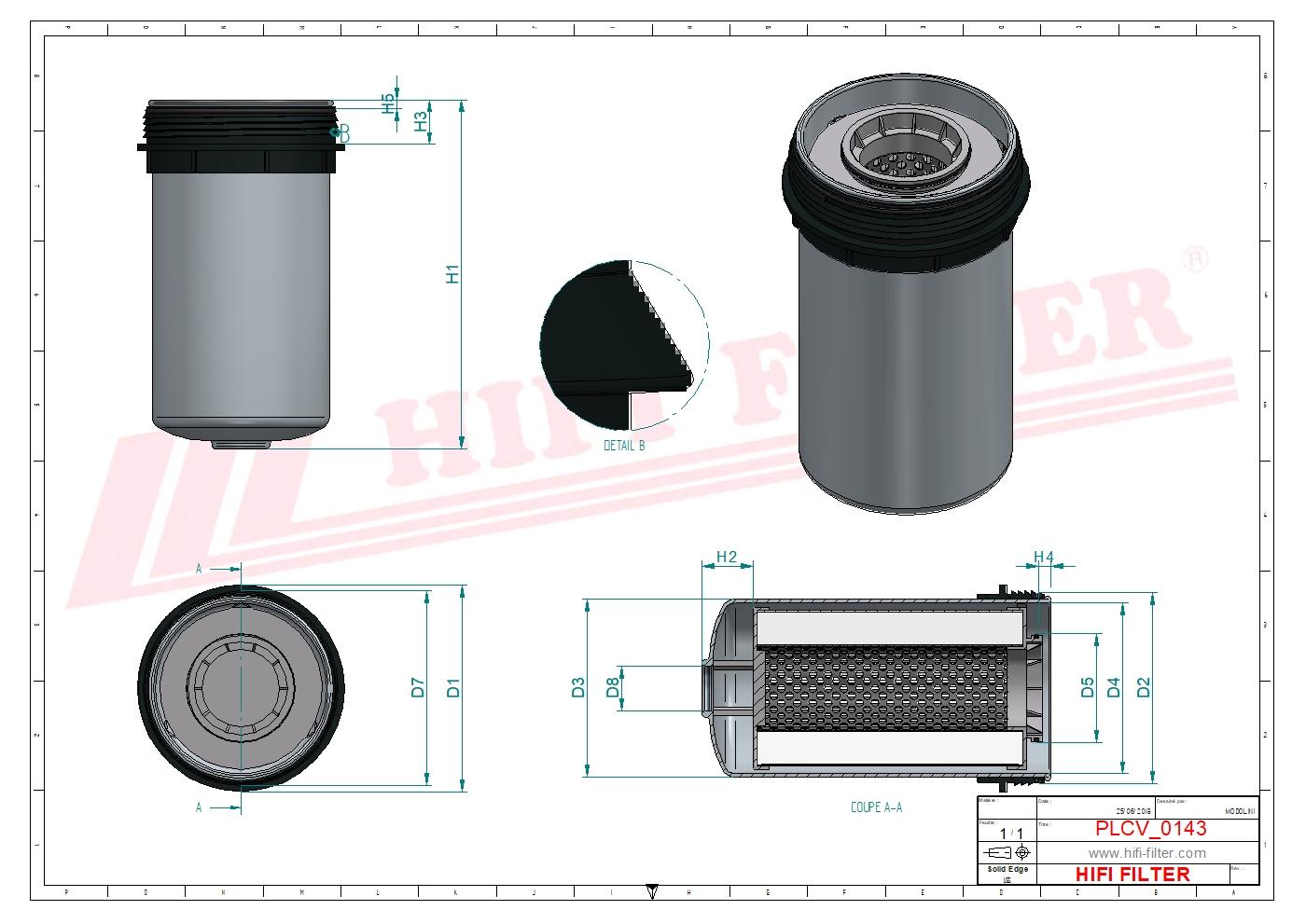 Filtr Separatora Woda-Paliwo SN 40700