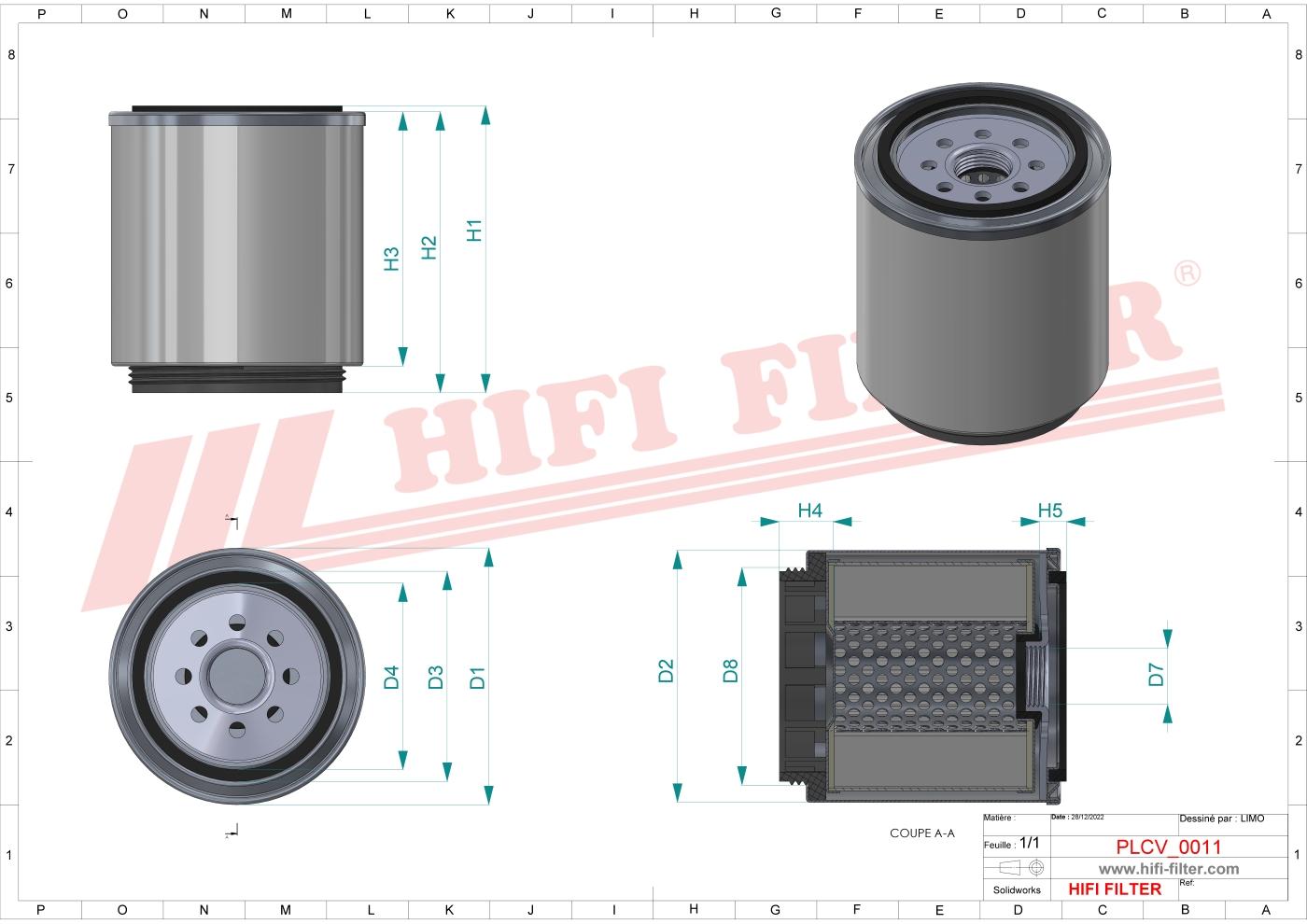 Filtr Separatora Woda-Paliwo SN 904530