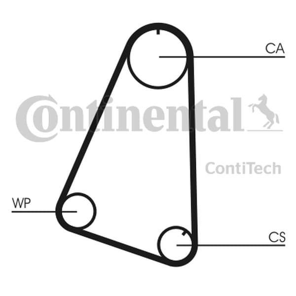 CONTITECH CT504 - CONTITECH PASEK ROZRZĄDU OPEL 1,3