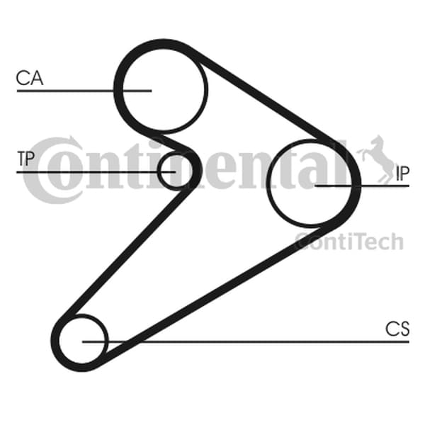 CONTITECH CT517 - CONTITECH PASEK ROZRZĄDU MITSUBISHI 2,3/2,5D