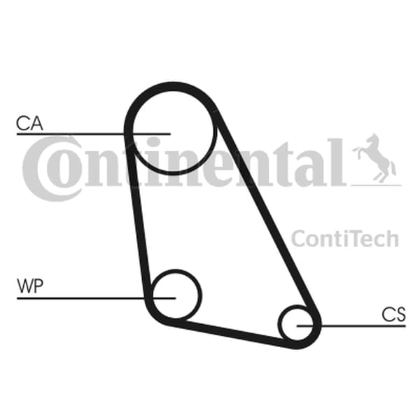CONTITECH CT534 - CONTITECH PASEK ROZRZĄDU VW 1,3-1,4D
