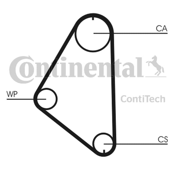 CONTITECH CT558 - CONTITECH PASEK ROZRZĄDU OPEL 1,4-1,6 104Z