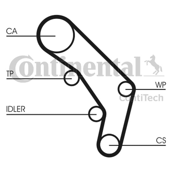 CONTITECH CT755 - CONTITECH PASEK ROZRZĄDU VW 2,5TDI/B