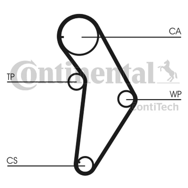 CONTITECH CT973 - CONTITECH PASEK ROZRZĄDU FIAT 1,1 CC/PANDA/PUNTO 104Z