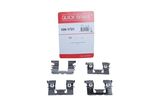 QUICK BRAKE QB109-1721 - QUICK BRAKE ZESTAW INSTALACYJNY KLOCKÓW HAMULCOWYCH NISSAN TYŁ PATROL 97-