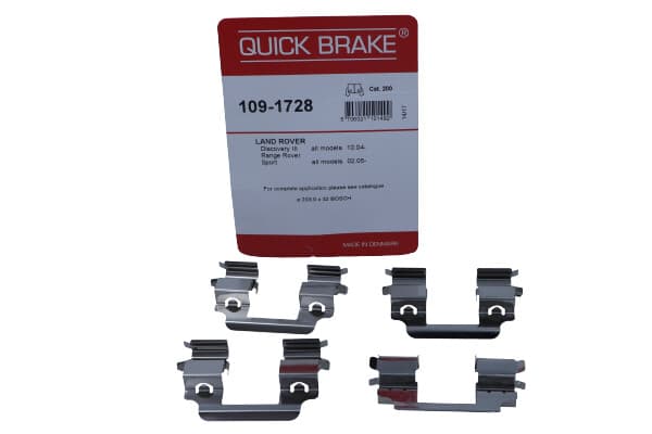 QUICK BRAKE QB109-1728 - QUICK BRAKE ZESTAW INSTALACYJNY KLOCKÓW HAMULCOWYCH TYŁ DISCOVERY 04