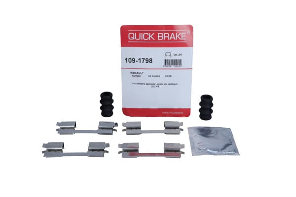 QUICK BRAKE QB109-1798 - QUICK BRAKE ZESTAW INST. KLOCKÓW HAM. RENAULT P. KANGOO 10-