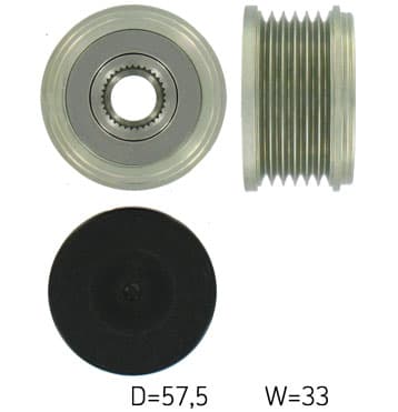 SKF VKM03306 - SKF KOŁO PASOWE ALTERNATORA PEUGEOT
