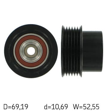 SKF VKM03655 - SKF KOŁO PASOWE ALTERNATORA VOLVO 3,2 07-