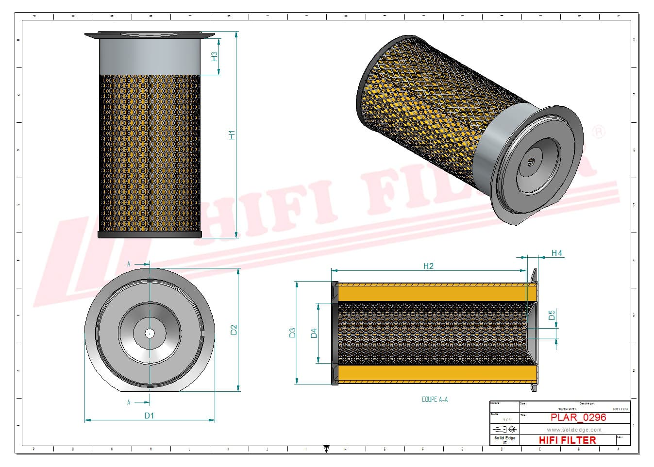 HIFI FILTER SA 17845 - FILTR POWIETRZA | Filtry.org
