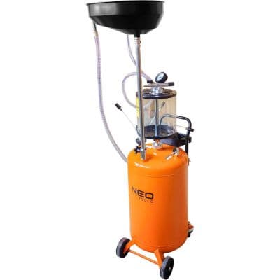 NEO Tools 10-811 - NEO TOOLS MOBILNA ZLEWARKO-WYSYSARKA DO OLEJU PNEUMATYCZNA 70L ZE ZBIORNIKIEM KONTROLNYM