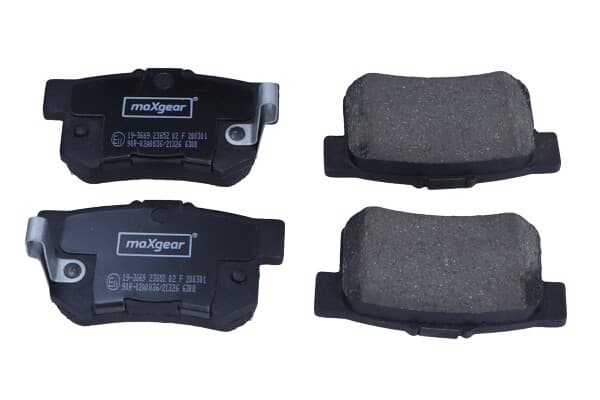 MAXGEAR 19-3669 - MAXGEAR KLOCKI HAMULCOWE HONDA TYŁ CIVIC 01-