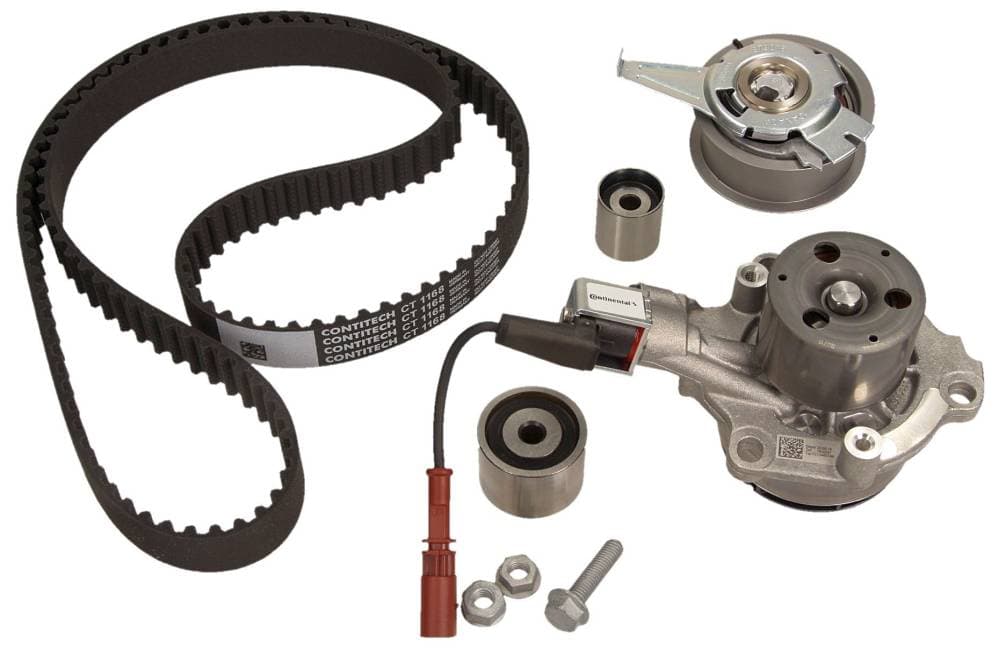 CONTITECH CT1168WP1 - CONTITECH ZESTAW ROZRZĄDU VW 1,6TDI/2,0TDI (Z POMPĄ Z CZUJNIKIEM)