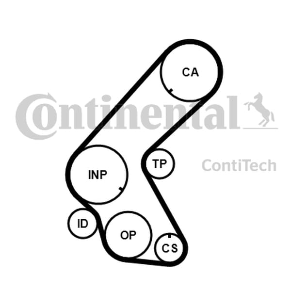 CONTITECH CT1178K1 - CONTITECH ZESTAW ROZRZĄDU OPEL ASTRA/CORSA/MERIVA/ZAFIRA 1,7 CDTI 07-