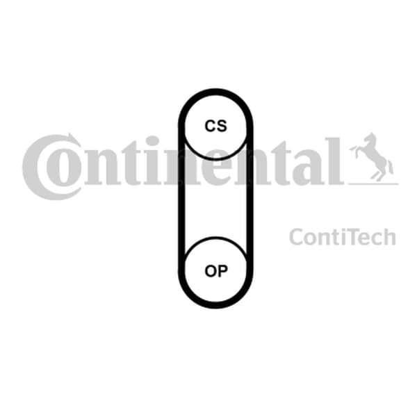 CONTITECH CT1204 - CONTITECH PASEK ROZRZĄDU VW 1,6TDI-2,0TDI 59Z 05- SZER. 10MM