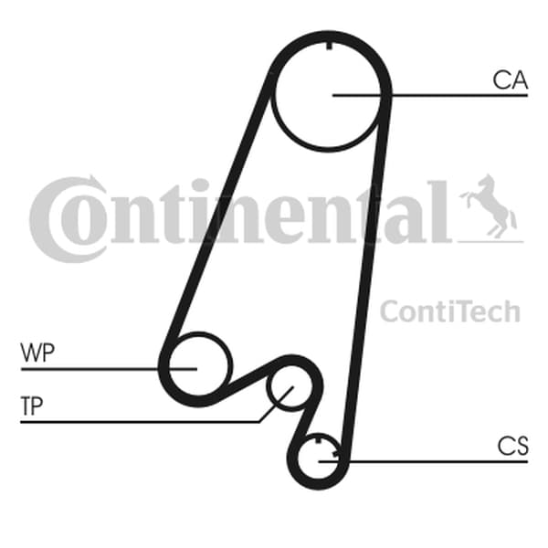 CONTITECH CT910 - CONTITECH PASEK ROZRZĄDU DAEWOO 0,8