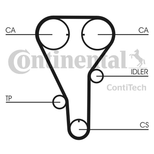 CONTITECH CT972 - CONTITECH PASEK ROZRZĄDU MAZDA 1,8 16V