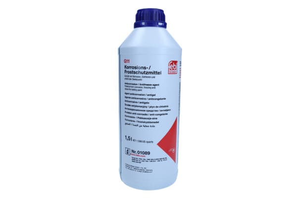 FEBI FE01089 - FEBI PŁYN DO CHŁODNIC 1,5L NIEBIESKI JAKOŚĆ G11 KONCENTRAT DO -96 / VAG / BMW / OPEL