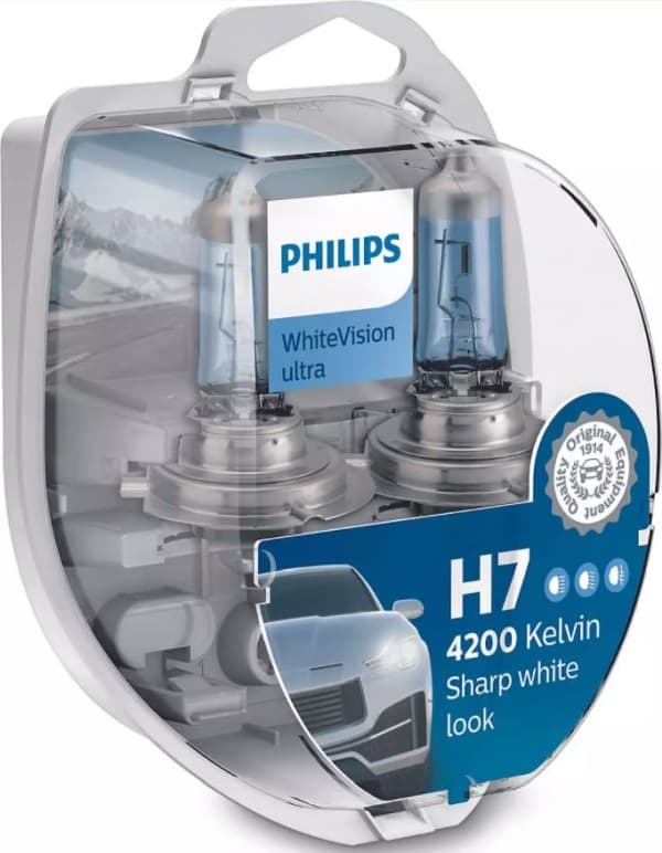 PHILIPS PH12972WVUSM - PHILIPS ŻARÓWKA H7 12V/55W PX26D +60% 2SZT+2SZT W5W WHITEVISION ULTRA 4200K