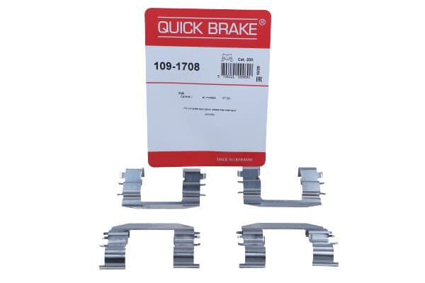 QUICK BRAKE QB109-1708 - QUICK BRAKE ZESTAW INSTALACYJNY KLOCKÓW HAMULCOWYCH HYUNDAI I30 (FD)