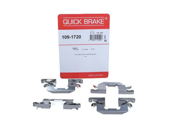 QUICK BRAKE QB109-1720 - QUICK BRAKE ZESTAW INSTALACYJNY KLOCKÓW HAMULCOWYCH MAZDA CX-7 2,2-3,7 07-