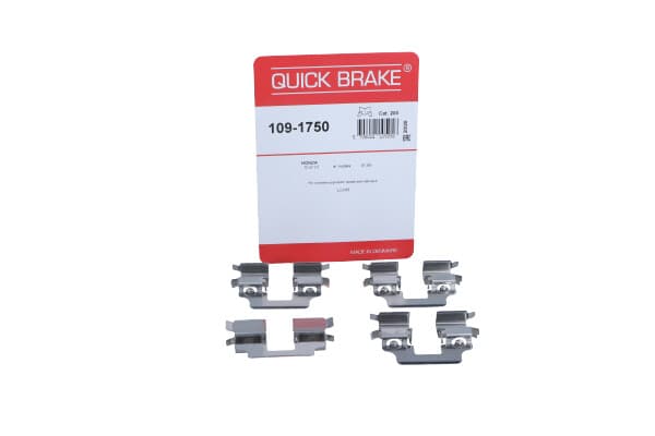 QUICK BRAKE QB109-1750 - QUICK BRAKE ZESTAW INSTALACYJNY KLOCKÓW HAMULCOWYCH HONDA TYŁ CIVIC 05-