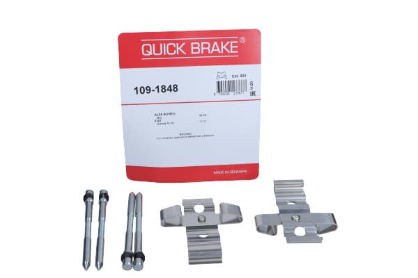 QUICK BRAKE QB109-1848 - QUICK BRAKE ZESTAW INST. KLOCKÓW HAM. RENAULT P. CLIO/MEGANE 2,0 16V 04-