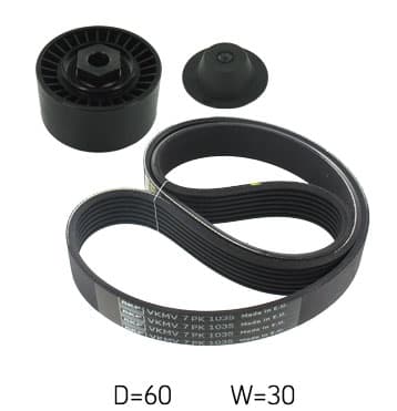 SKF VKMA36057 - SKF ZESTAW PASKA WIELOROWKOWEGO RENAULT 1,2 16V CLIO III/MODUS