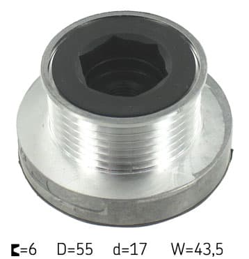 SKF VKM03612 - SKF KOŁO PASOWE ALTERNATORA RENAULT MEGANE/LAGUNA 1,4/1,6