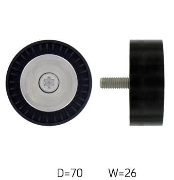 SKF VKM32048 - SKF ROLKA PASKA WIELOROWKOWEGO OPEL 1,9CDTI ASTRA H/VECTRA
