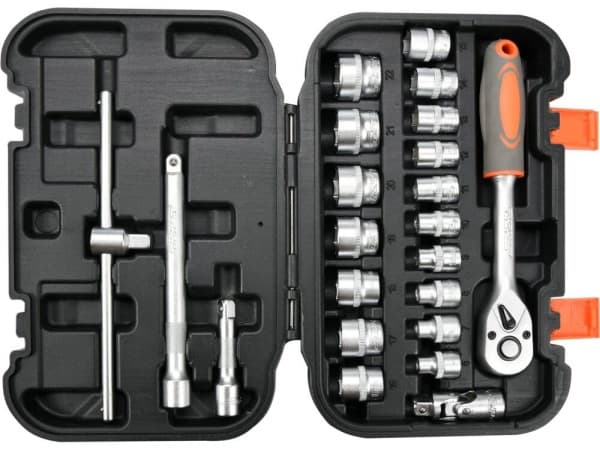 STHOR VYT-58661 - STHOR ZESTAW NARZĘDZIOWY 3/8" 22 CZ. XS