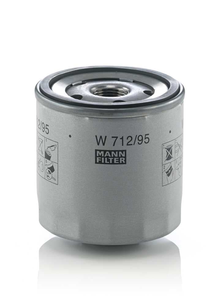 MANN FILTER W712/95 - MANN FILTER FILTR OLEJU VW 1,0-1,5TSI 14- UP/GOLF VII/VIII/PASSAT/POLO/CADDY IV/CITIGO/FABIA/RAPID/OCTAVIA/SUPERB/KODIAQ/A1/A3/LEON/IBIZA